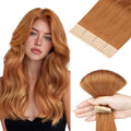 Auburn Ginger Hair Extensions Tape-In Human Hair 14 Inch 20pcs 50g - Hotbanana