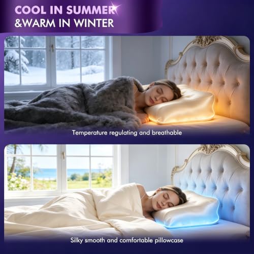 Dayme Orthopedic Memory Foam Pillow - Cooling Cervical Neck Support, Champagne