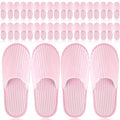 Panitay 20 Pairs Reusable Spa Slippers for Guests Washable House Slippers with Triple Layer Coral Fleece for Home Indoor Hotel Travel, Closed Toe