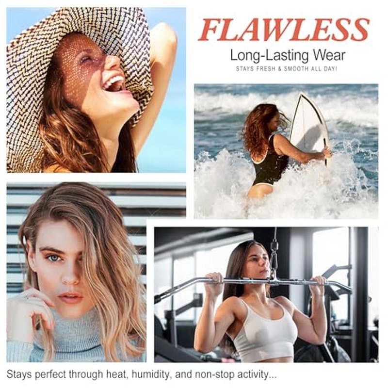2PCS Flawless Colour Changing Warm Skin Tone Foundation, Naturally Blends Moisturizing foundation makeup, Long Lasting Waterproof Lightweight Liquid Foundation SPF 15 for Face Makeup
