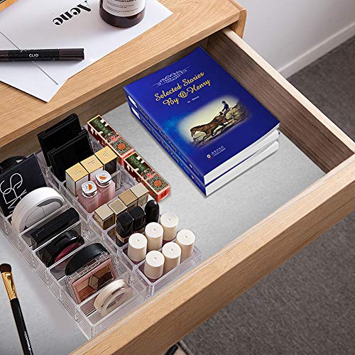 Weiai Clear Acrylic Makeup Organizer Pack of 3 - Compact Vanity Storage