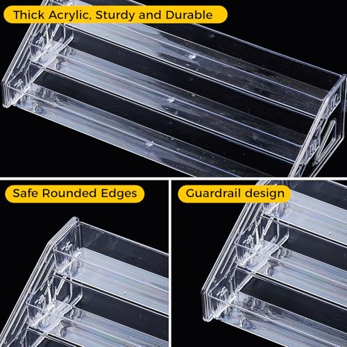 Acrylic Nail Polish Organizer Rack 3 Tiers Clear Storage Stand for Cosmetics