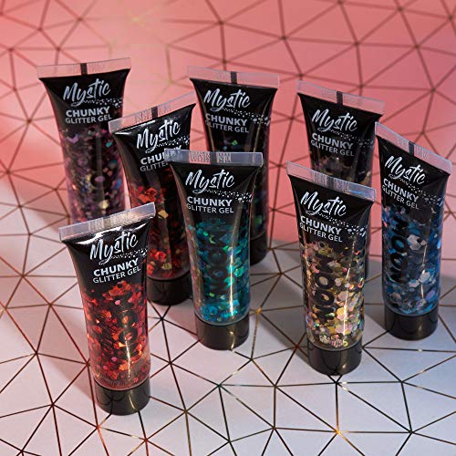 Mystic Chunky Glitter Gel by Moon Glitter - 0.40fl oz - Set of 8 - Glitter Face Paint