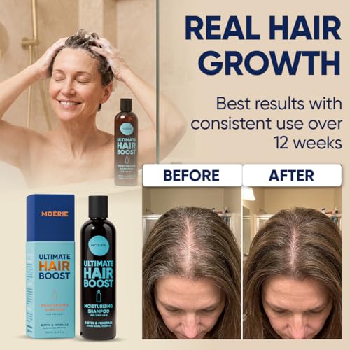 Moerie Hair Growth Shampoo for Thinning Hair (Clear) | Biotin, Rosemary & Caffeine