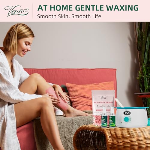 Waxing Kit for Women Men + 1lb Wax Beans with Cherry Blossom for Sensitive Skin for Facial, Eyebrows, Arms, and Brazilian Area for Home Use