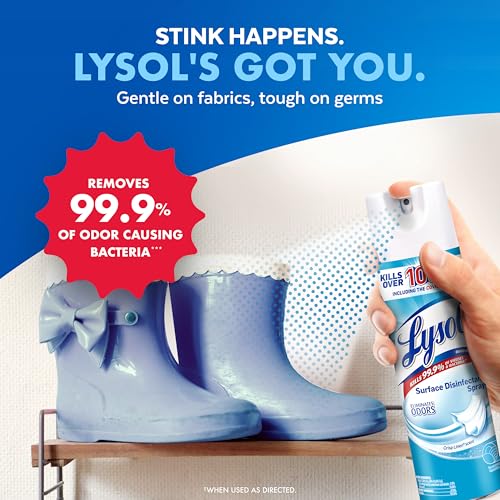 Household Disinfectant Spray - Multi-Purpose Room & Upholstery Sanitizer - Crisp Linen, 19 Fl Oz, Pack of 12 - Home Essential