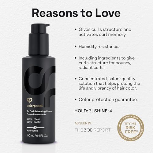 Colorproof Tru Curl Enhancing Curl Cream 6.4 Fl Oz - Anti-Frizz & Humidity Control for Curly Hair