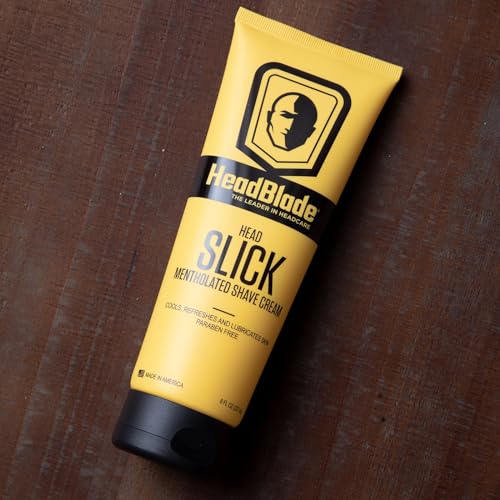 HeadBlade HeadSlick Shave Cream 8 oz for Smooth Head shaving for Bald Men, Helps with Irritation, Redness, & Razor Burn (3pk)