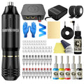 Wormhole Rotary Tattoo Practice Machine Kit for Beginners - Black 1