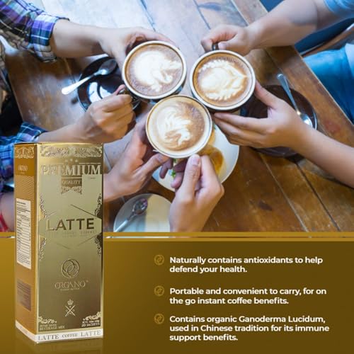 Organic Gourmet Cafe Latte Pack – 2 Boxes, 40 Sachets with Certified Ganoderma Lucidum