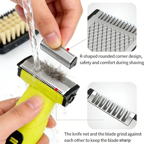 Beard Trimmer for Men - Rechargeable Hybrid Electric Shaver and Body Groomer, Washable Face Shaver 4 Combs Wet/Dry Body Trimmer for Men