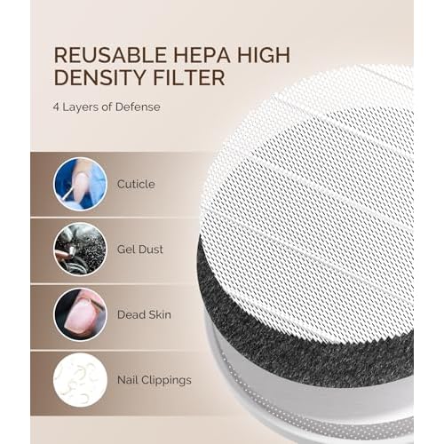 MelodySusie Nail Dust Collector,MelodySusie 9Pcs Nail Buffers Set,Nail Files and Buffers,100/180 Grit, Rhombus Nail Buffer, Professional Nail Care Tools Kit for Home Use,Salon