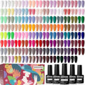 100 Pcs Gel Nail Polish Kit with No Wipe Base & Matte Glossy Top Coats - 95 Colors & Accessories - Variation: 0 Fl Oz