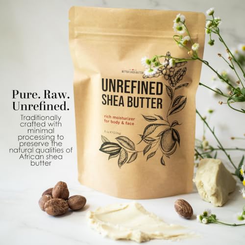 Better Shea Butter Raw Shea Butter Bar 16oz Unrefined African Moisturizer