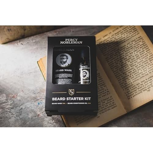 Percy Nobleman Beard Starter Kit, A Beard Grooming Kit Containing Beard Oil and Wash, 30ml / 75ml