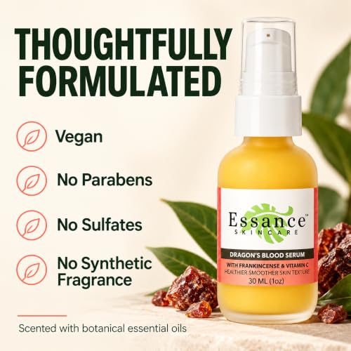 Essance Dragon's Blood Face Serum 1 oz - Lightweight Hydrating Serum for Dry Skin