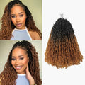 Yanky Twist Crochet Hair 16 Inch Pack of 9 T30 Micro Yaki Twist Synthetic Extensions
