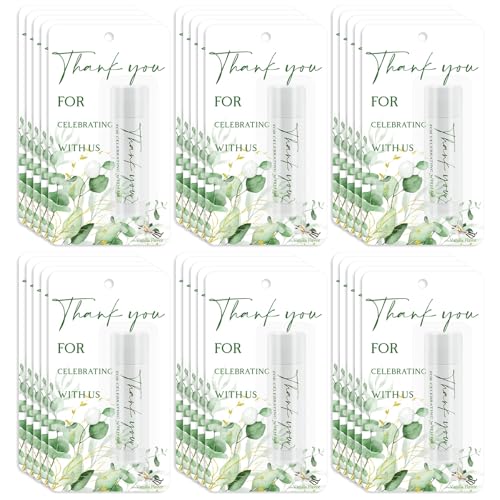 Vanilla Lip Balm Set - 30 Bulk Wedding & Party Favors, Bridal Gifts