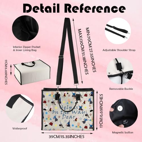 MNIGIU Mrs. Doubtfire Gift - Cosmetic Bag & Fans - Help Is On The Way