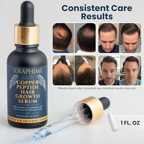 Copper Peptide Hair Growth Serum 2% GHK-CU for Thicker, Fuller Hair - 1 fl oz