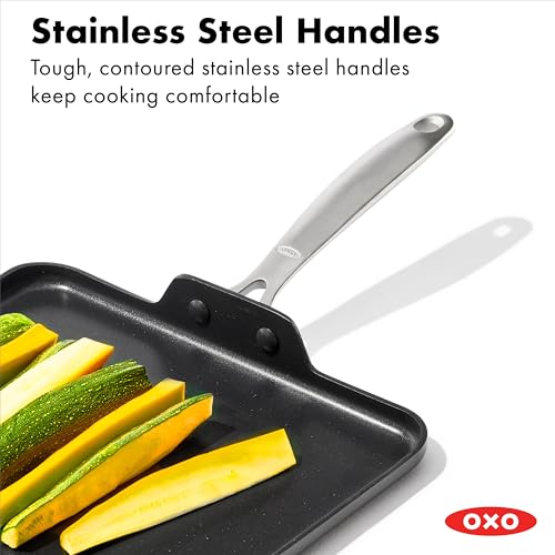 11-Inch Non-Stick Griddle Pan with Ceramic Coating, Hard-Anodized, Dishwasher Safe