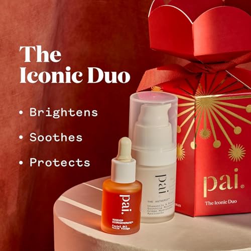 Pai Skincare - The Iconic Duo | Rosehip BioRegenerate Facial Oil (10ml) + The Anthemis (15ml) | Two-Step Routine, Hydrating, Moisturizing | Natural, Vegan, Sensitive Skincare (2 Piece Set)