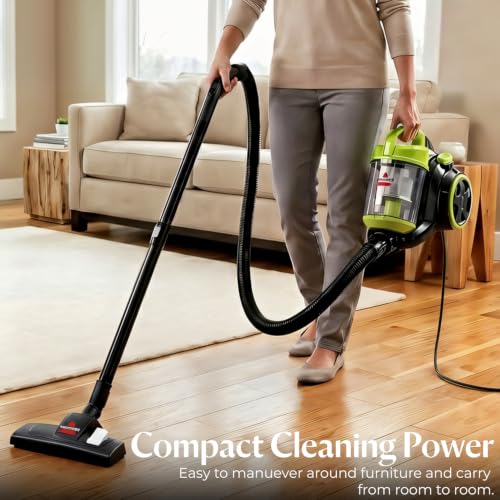 Canister Bagless Vacuum Cleaner - Lime Zing 2156A for Hard Floors & Carpet
