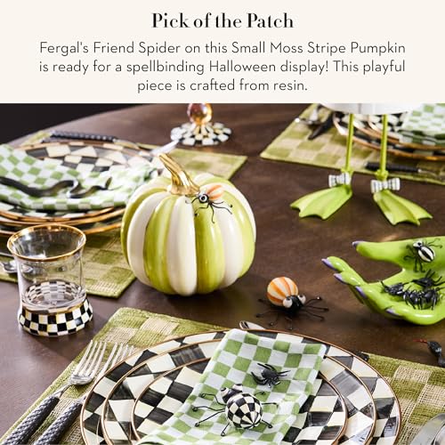 MacKenzie-Childs Small Resin Pumpkin with Fergal’s Spider Fall Decor