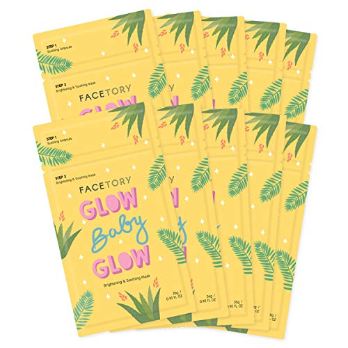 Glow Baby Glow Face Mask & Niacinamide Serum Set - 10 Pack, Hydrating & Brightening