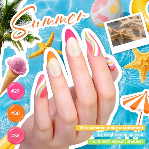 COSCELIA 60PC Gel Nail Polish Kit with U V light 55 Colors Gel Nail Polish Set 5PC Top Base Coat Glitter Rhinestones All Seasons French Manicure Starter Kit at Home for Women Girls