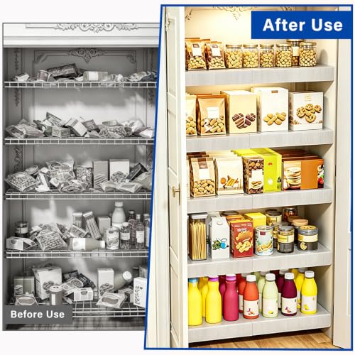 16-Inch White Wire Shelf Covers for Pantry Rack - 10 Pack - Custom Fit