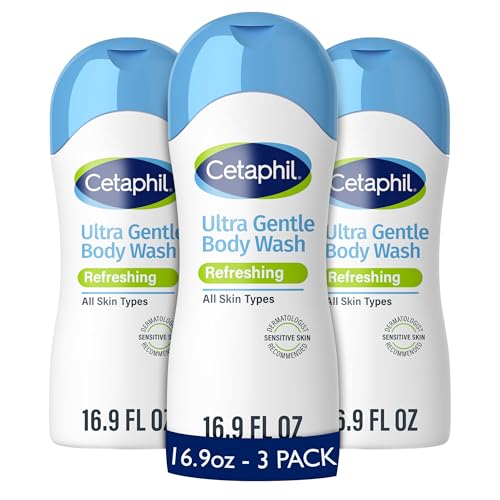 Cetaphil Ultra Gentle Body Wash with Refreshing Scent - 16.9 oz (Pack of 3)