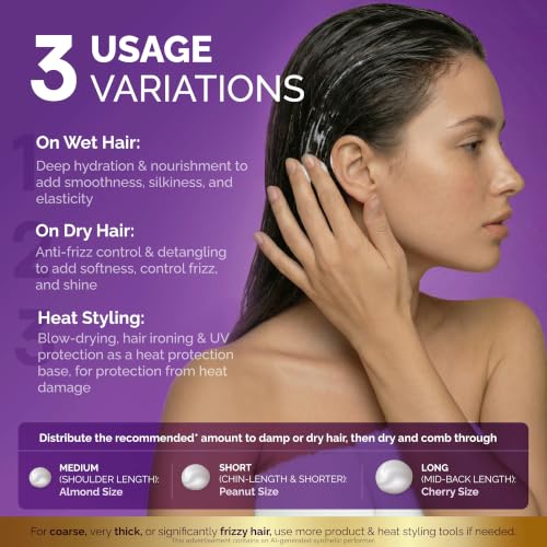 Hydrating Hair Serum for Dry Frizzy & Damaged Hair 5 Fl Oz Pack of 2
