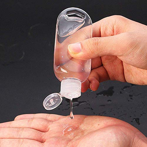 50PCS Travel Refillable Clear Plastic Keychain Bottles - Leakproof 50ml/1.7oz