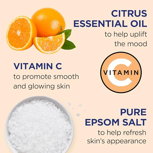 Dr Teal's Body Wash with Pure Epsom Salt, Relax & Relief & Body Wash with Pure Epsom Salt, Glow & Radiance with Vitamin C & Citrus Essential Oils, 24oz (Pack of 2) (Packaging May Vary)