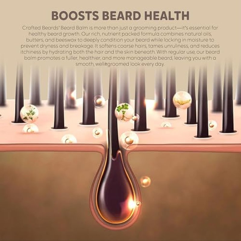 Beard Balm - Tobacco Vanilla Scent - 2oz Tin - Beard Wax - Light Hold - (TV)