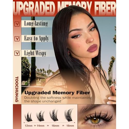 Manga Lash Clusters Anime Eyelash Clusters Volume Cluster Eyelash Extensions 12-18mm Thick Spiky Lashes Clusters 144pcs Cluster Lashes Individual DIY Lash Extension by TOOCHUNAG