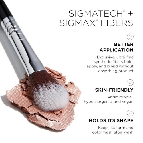 Highlighter Makeup Brush for Face & Cheekbones - Beveled Blending Tool