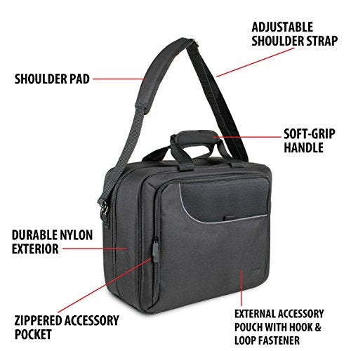 USA Gear Large Hairstylist Traveling Bag - Hair Salon Case - Customizable Interior with Adjustable Dividers - Fit All Hair Equipment Blow Dryer, Barber Tools, Curling Iron, Brushes (Black)