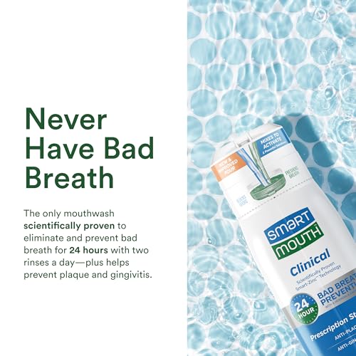 SmartMouth Clinical Zinc Activated Oral Rinse & Fluoride Toothpaste for Fresh Breath & Gum Health