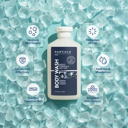 Men’s Body Wash with Dead Sea Minerals - Hydrating Shower Gel & Cleanser, Fresh Citrus Woody Scent, 13.52 fl oz