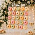 Acrylic Donut Wall Display Stand for Events and Dessert Tables - 26 x 22 in
