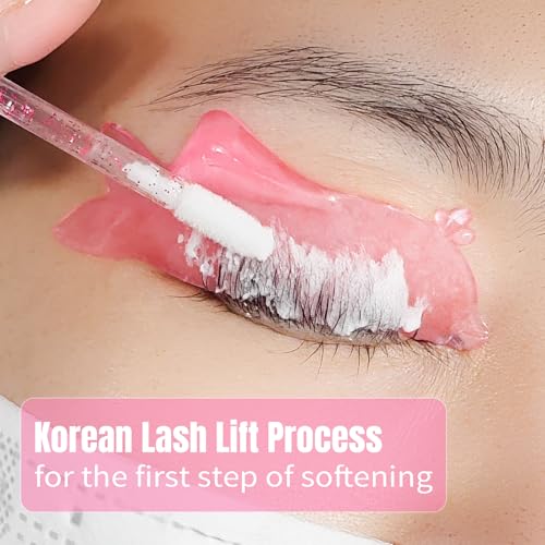 Flat Lash Lift Shields Korean Lash Lift Rods Glueless For NO.1 Perm Soften Eyelash Lift Pads Tools (Rose)