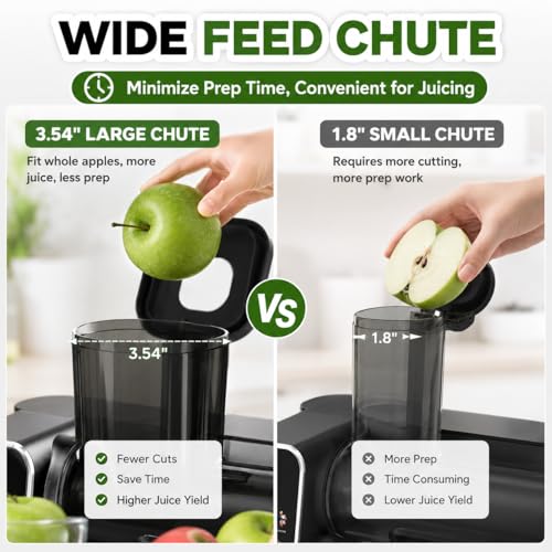 WETIE Grey 3-in-1 Cold Press Juicer with 99% Juice Yield, Touch Screen 200W