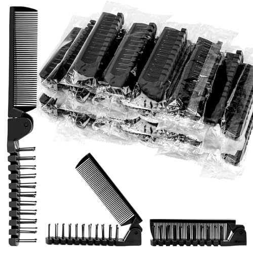 HOFASON Mini Foldable Travel Comb 60 Pack - Compact Pocket Hair & Makeup Brush