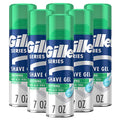 Gillette Sensitive Shave Gel with Aloe - 7 Oz, 6 Count, Hydrates & Protects Skin
