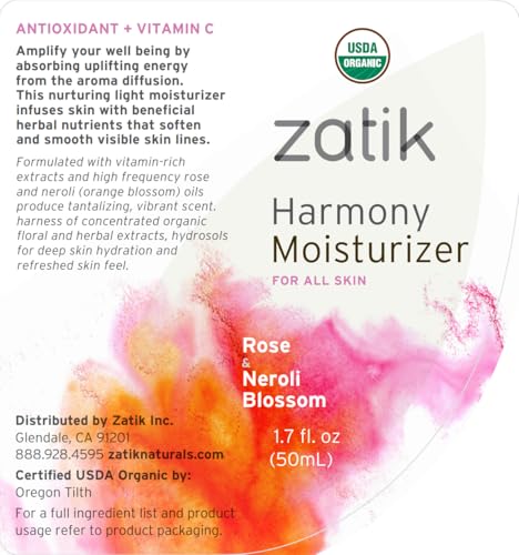 Moisturizer with Rose & Neroli Blossom - Organic Hydrating Face Cream, 1.7 oz - Variation of THIS listing