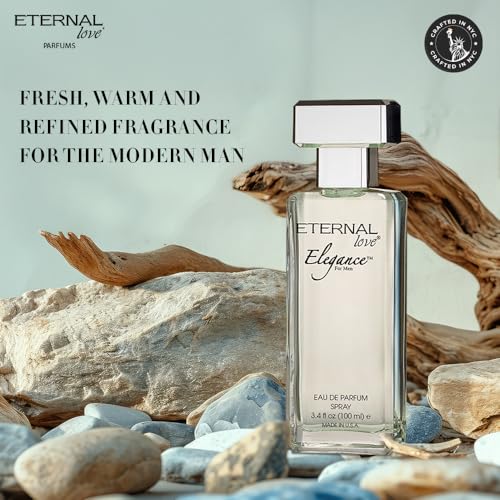 Eternal Love Elegance for Men Eau de Parfum Spray 3.4oz – Long Lasting Summer Fragrance - Variation of Elegance for Men