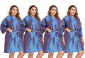 Purple Salon Client Gown Cape Pack of 4 – Hairdressing Smock Robes for Hair Cutting & Coloring
