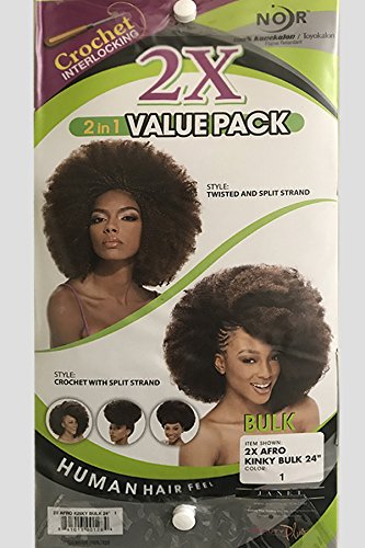 Synthetic Afro Kinky Hair Bulk 24 Inch 4-Pack - Janet Collection